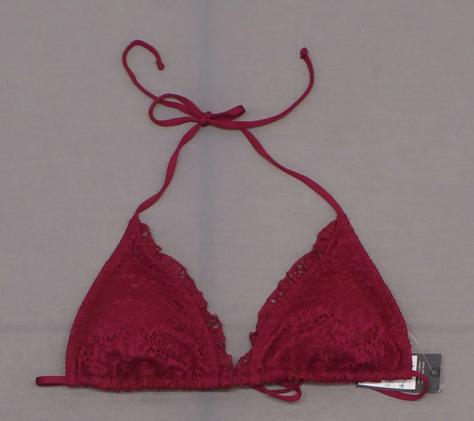 Mossimo Women's Crochet Ruffle Edge Triangle Bikini Top