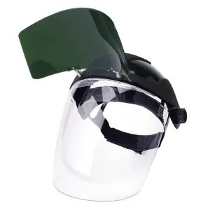 Multi-Purpose Face Shield with Flip-Up IR Window and Ratcheting Headgear