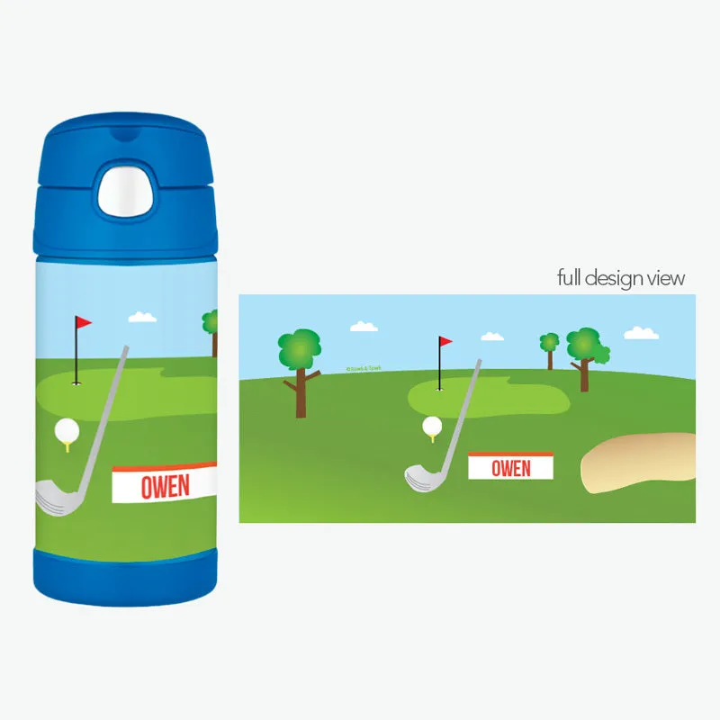 My Love for Golf Personalized Thermos Bottle