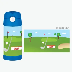 My Love for Golf Personalized Thermos Bottle