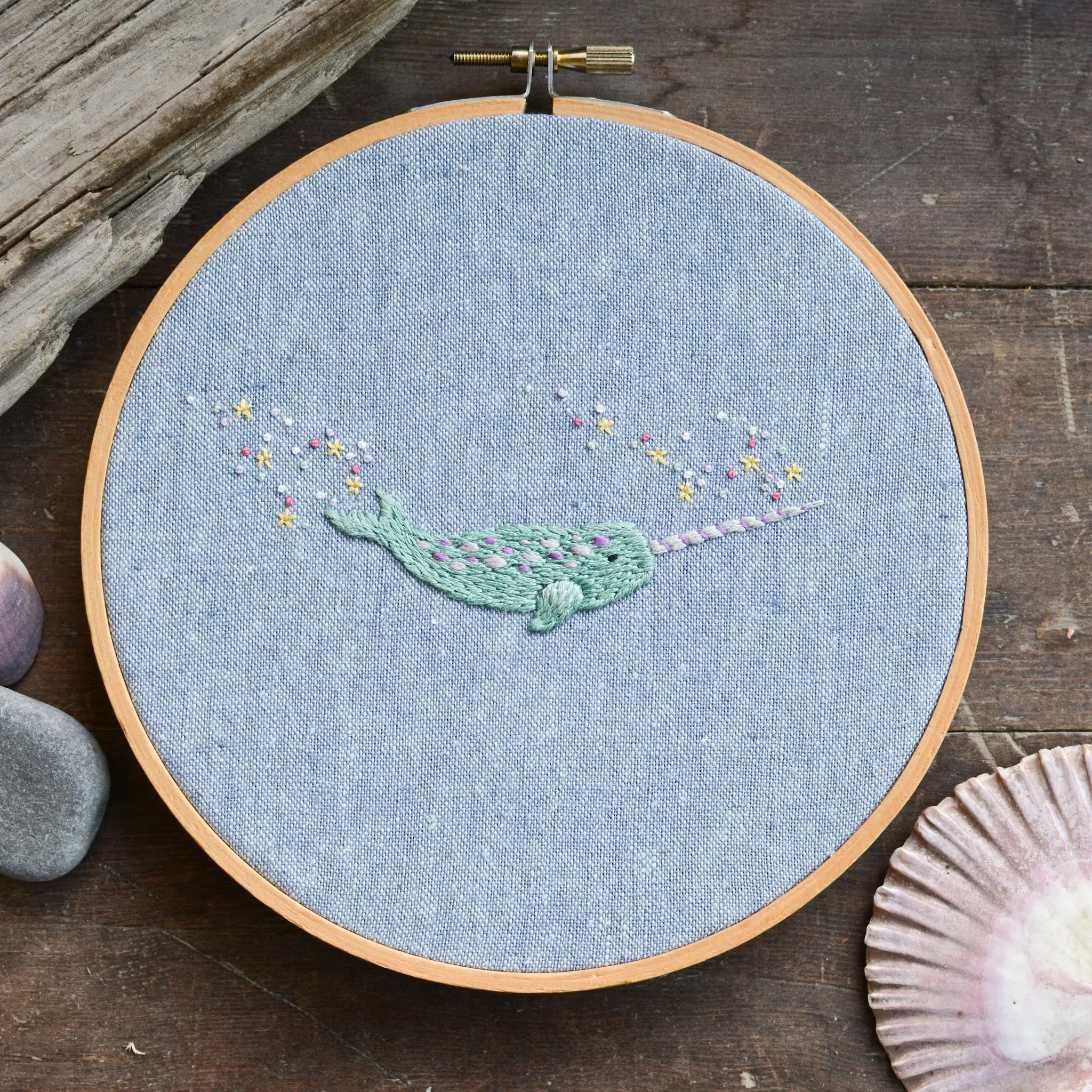 Narwhal Embroidery Pattern