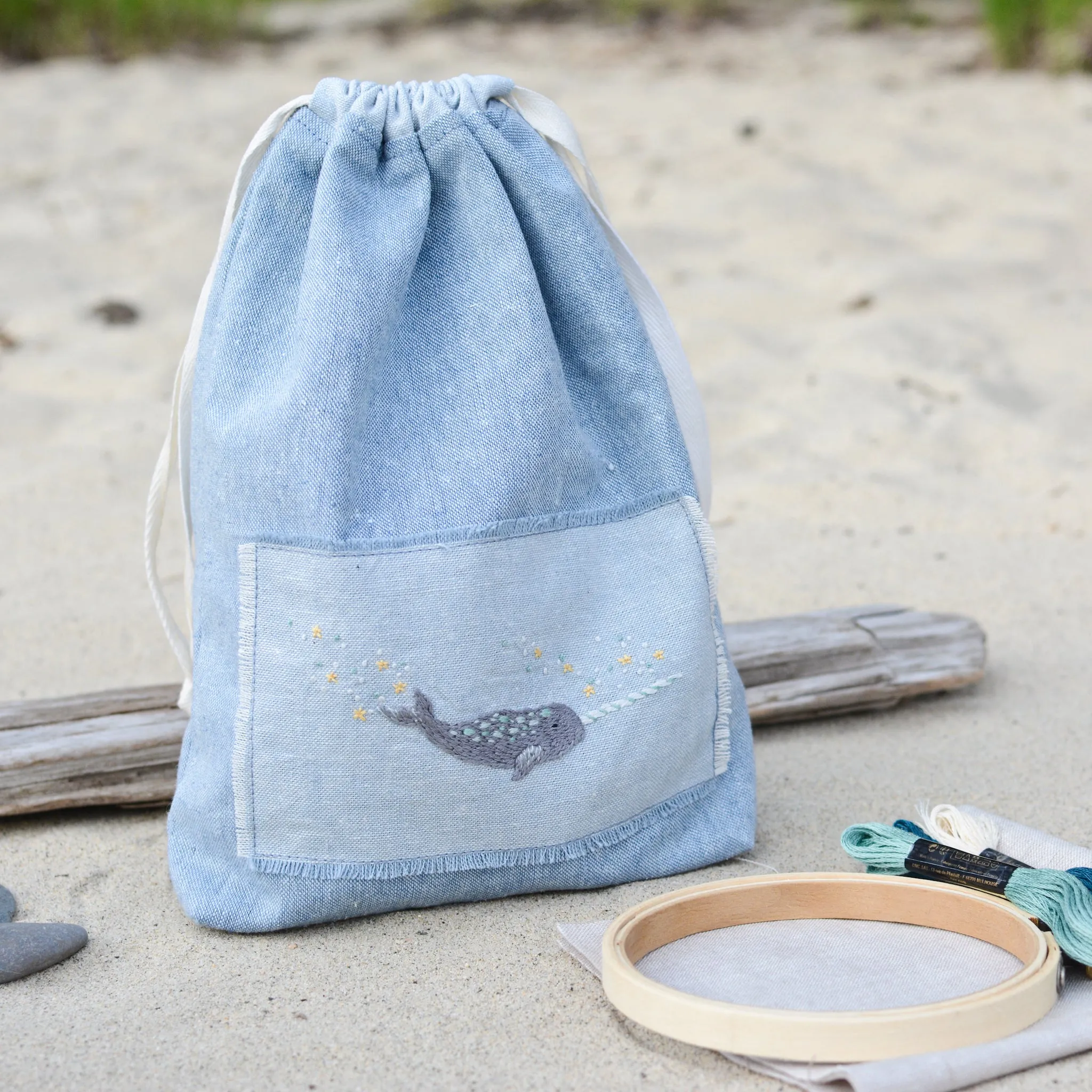 Narwhal Embroidery Pattern