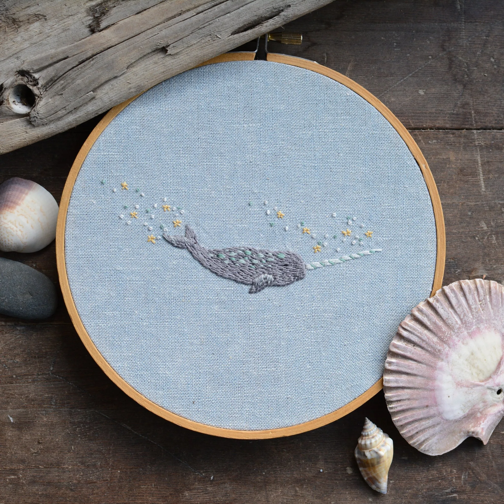 Narwhal Embroidery Pattern