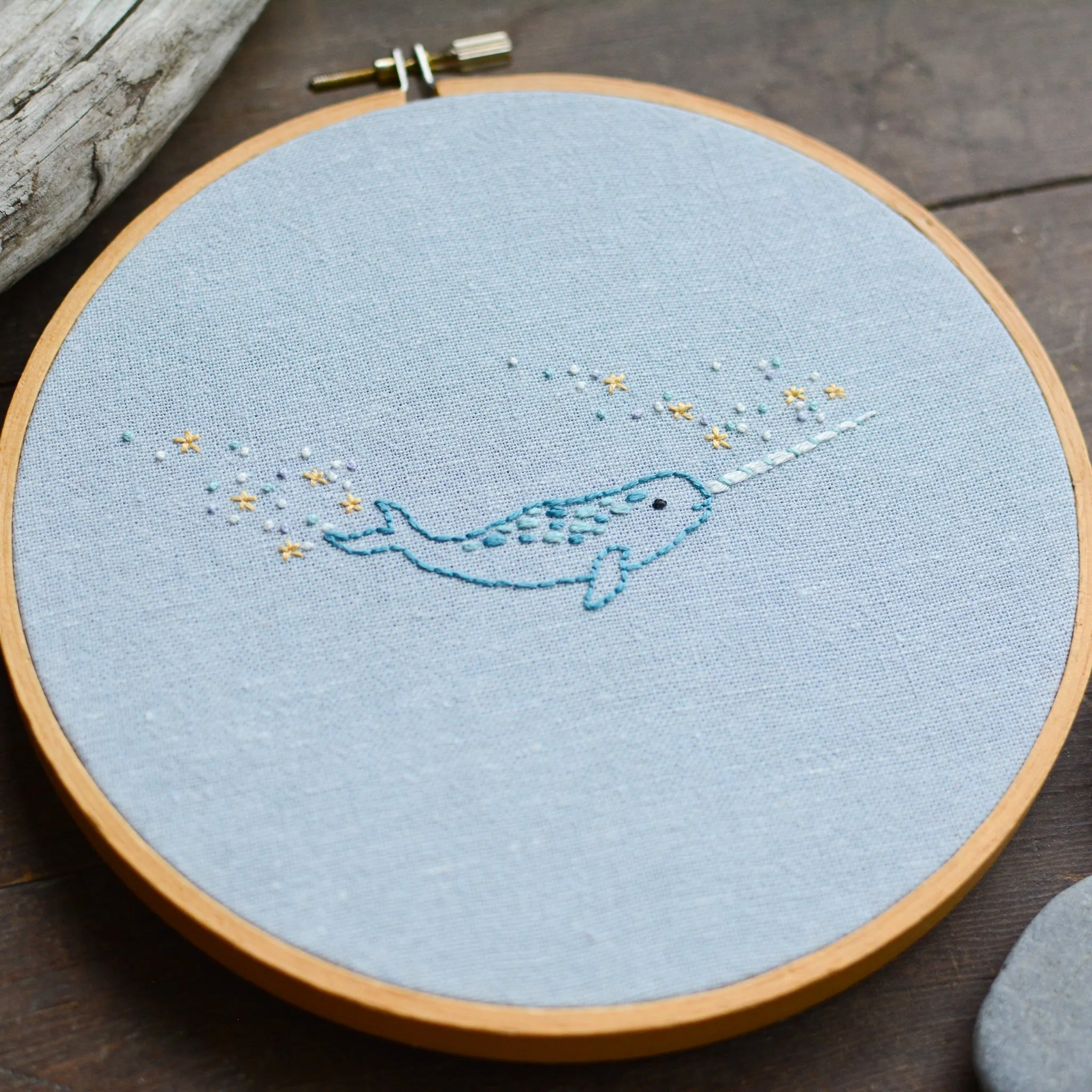 Narwhal Embroidery Pattern
