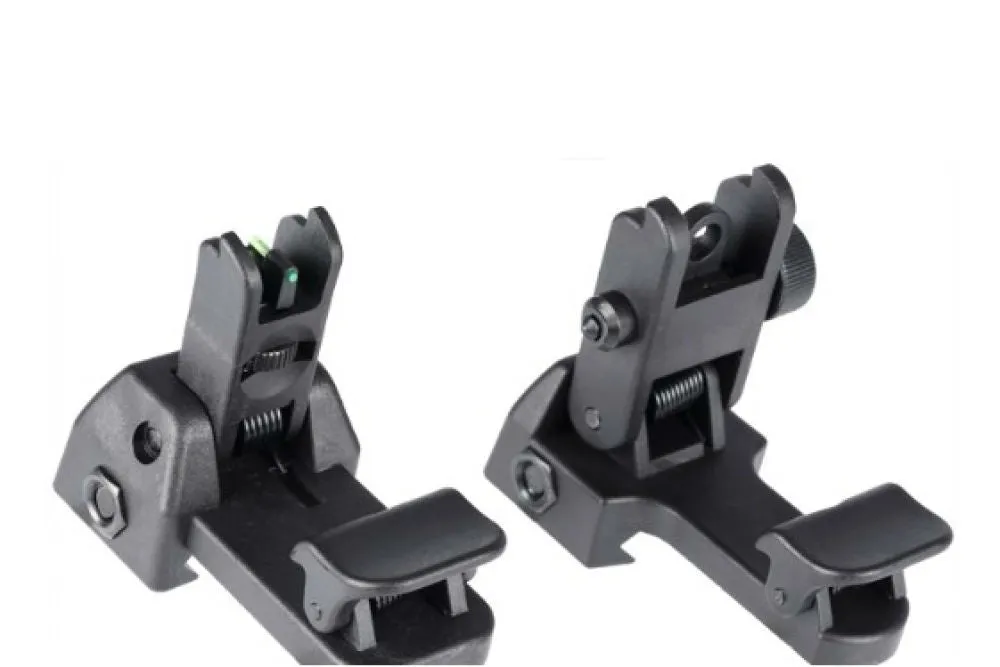 Nylon Flip Up Front and Rear Sights for RIS