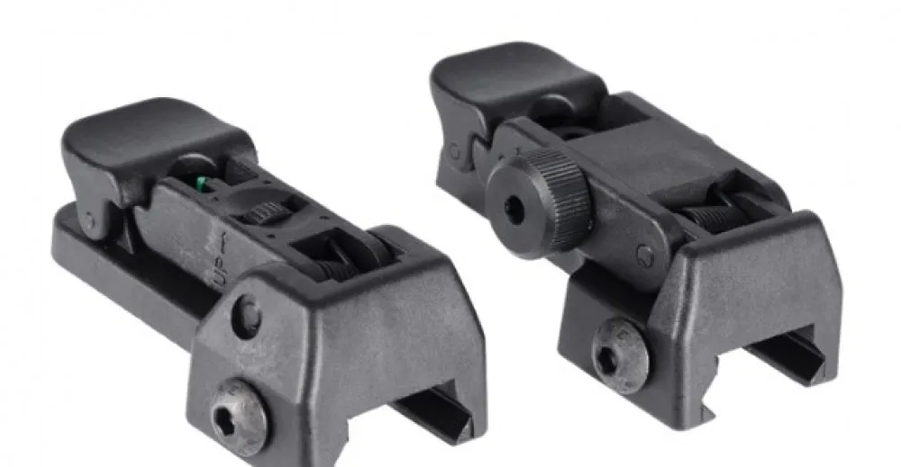 Nylon Flip Up Front and Rear Sights for RIS