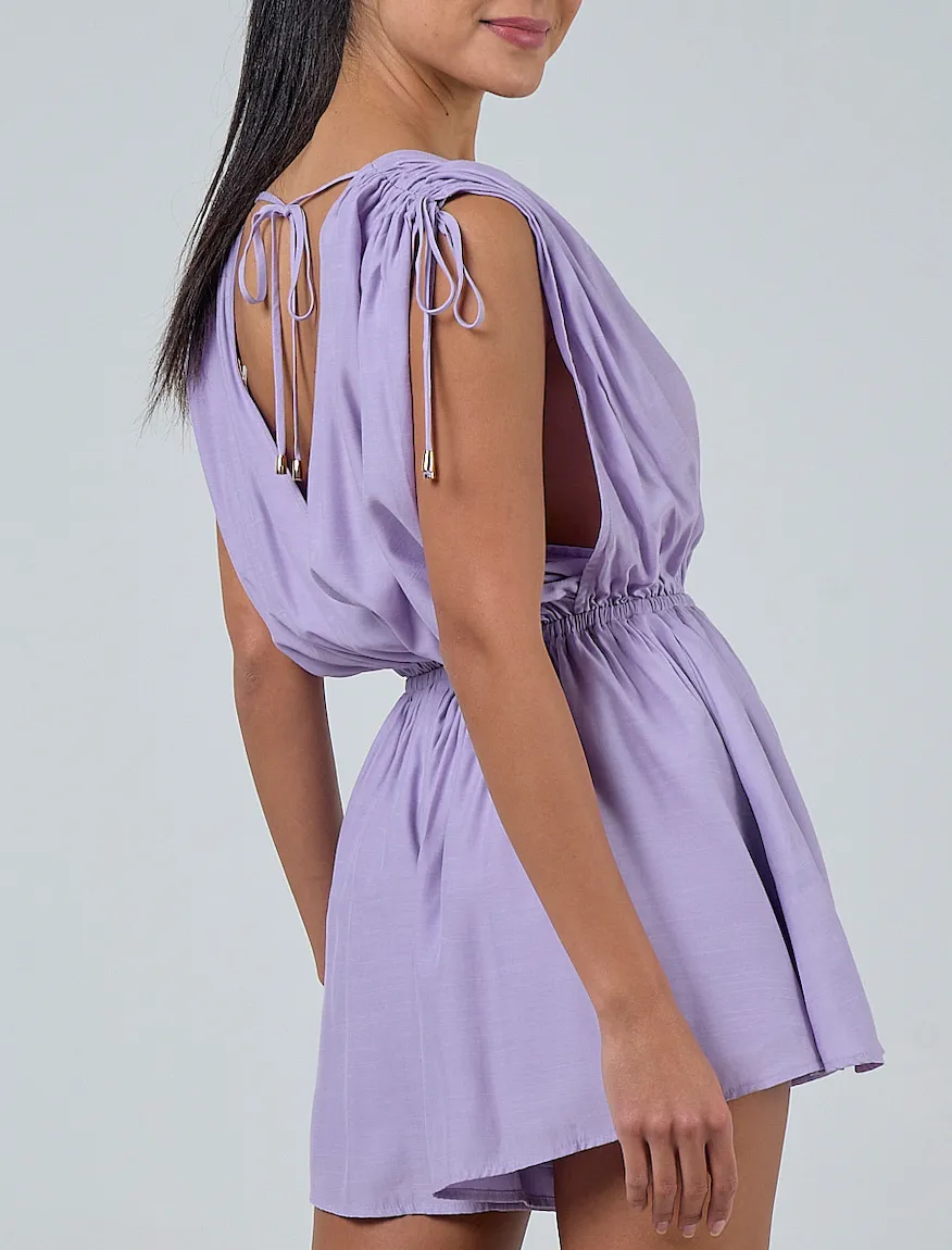 Open Back Surplice Romper