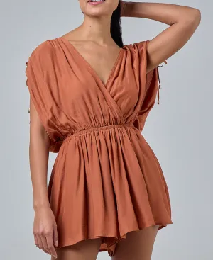 Open Back Surplice Romper