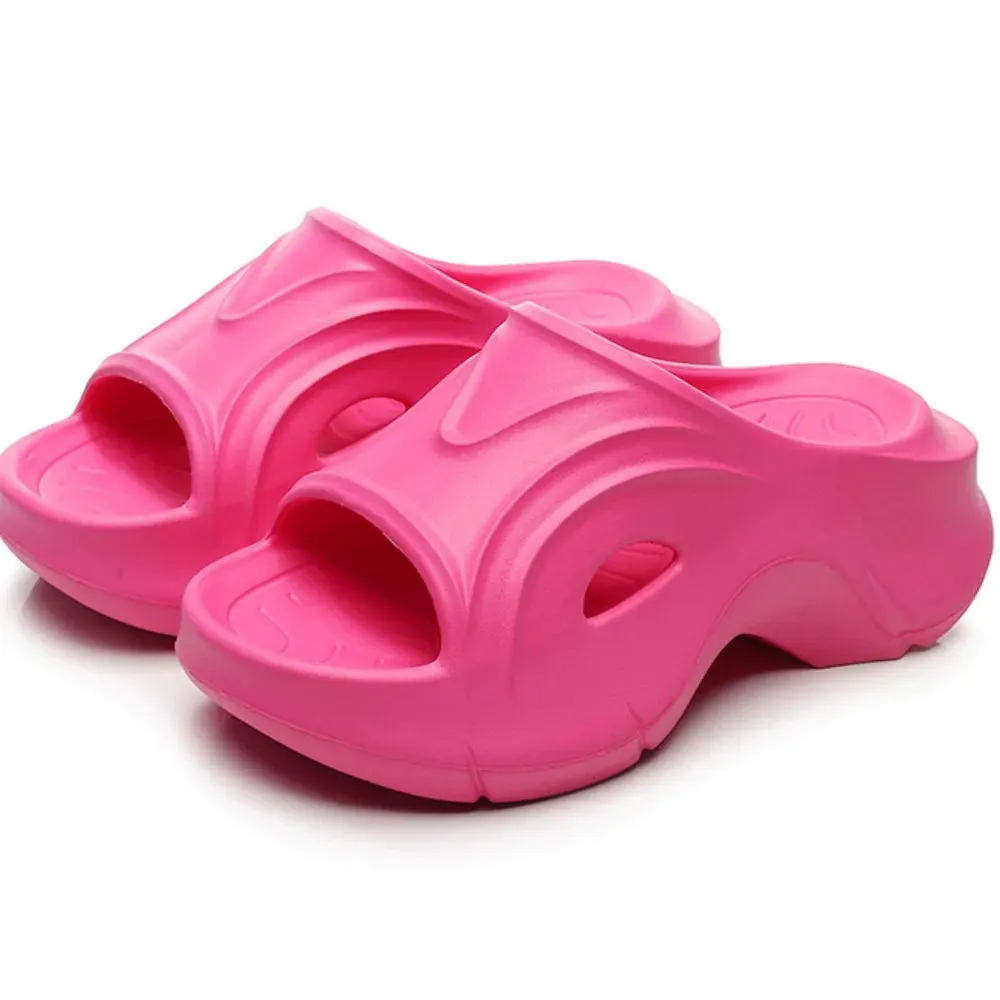 Open Toe Platform Slippers