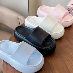 Open Toe Platform Slippers