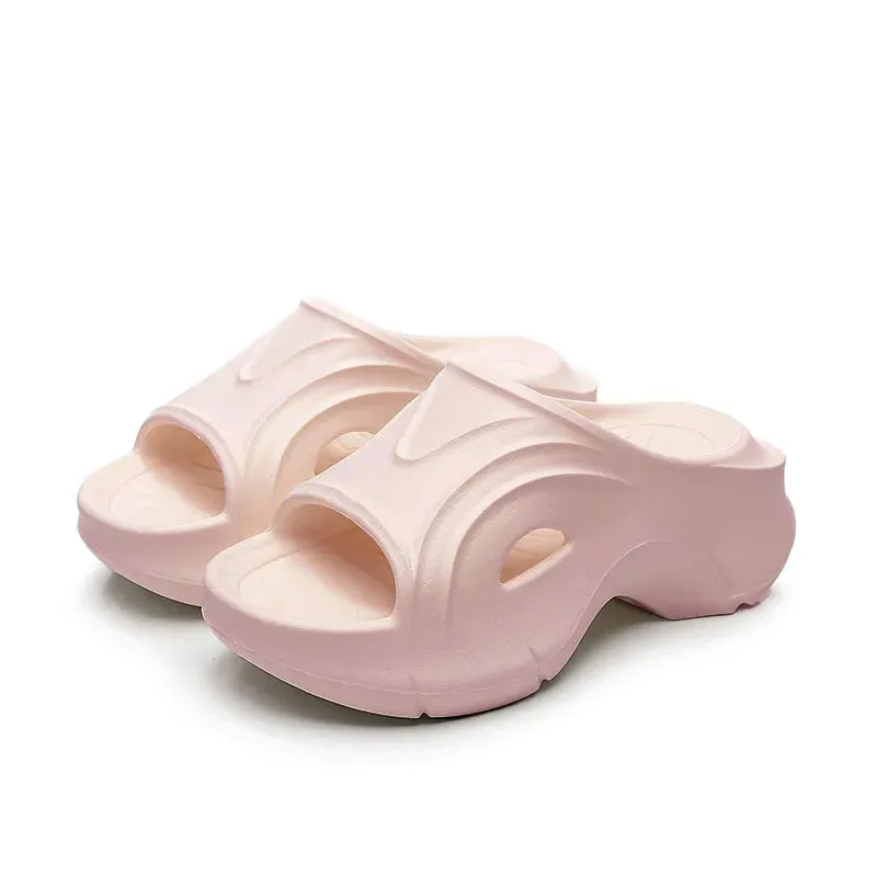 Open Toe Platform Slippers
