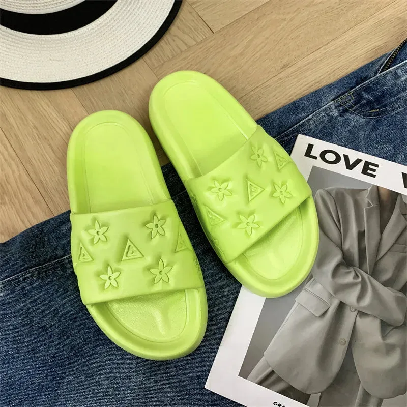 Open Toe Platform Slippers