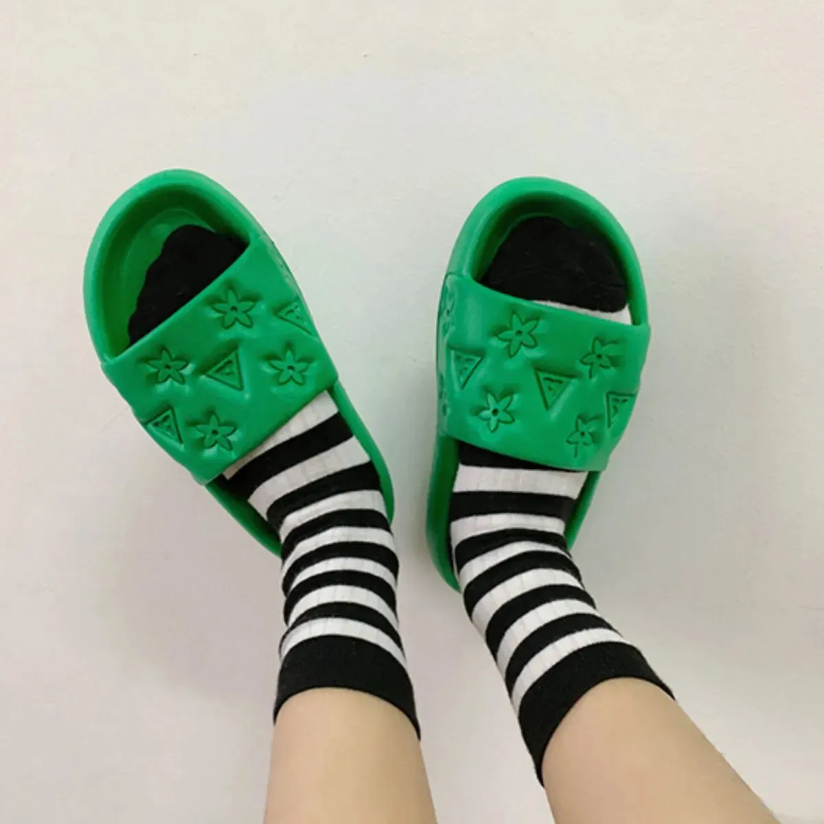 Open Toe Platform Slippers