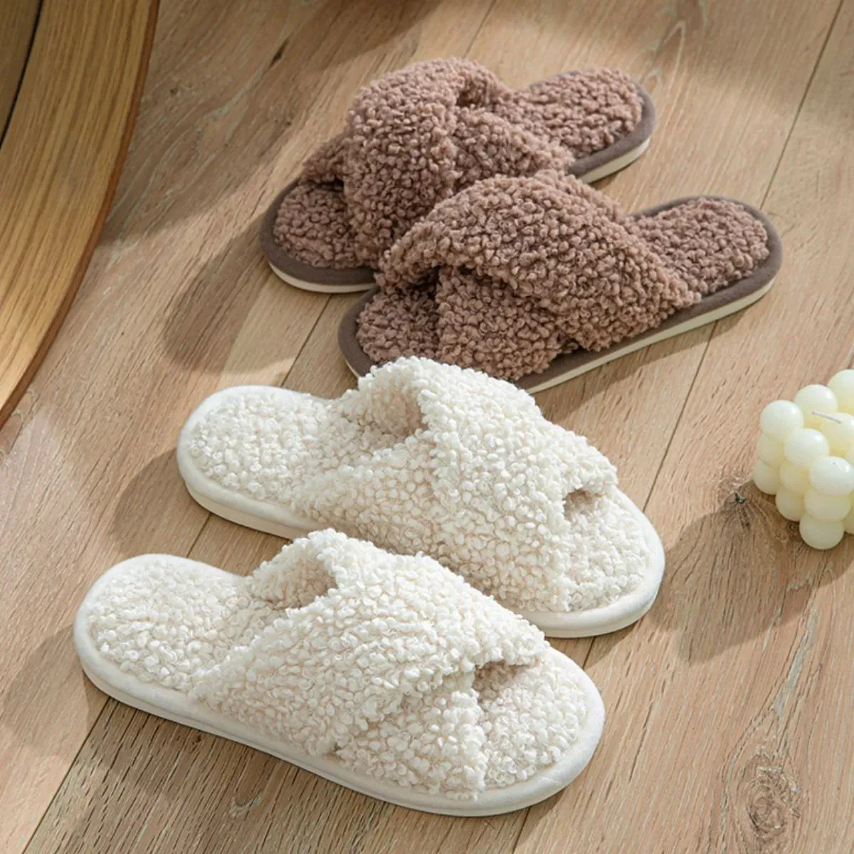 Open Toe Platform Slippers