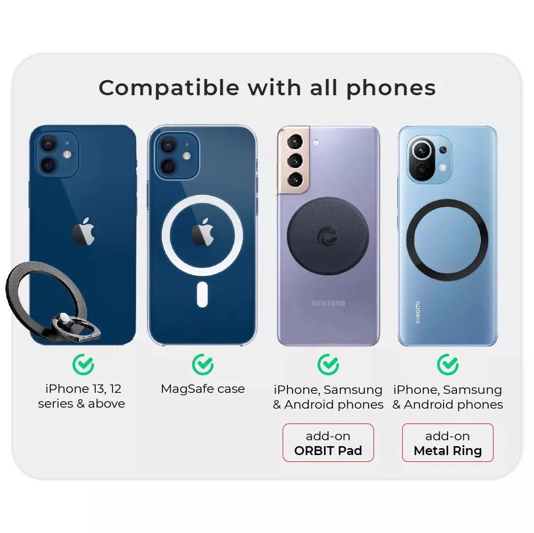 Orbit Ring Holder - MagSafe Ring Holder For IPhone & Android