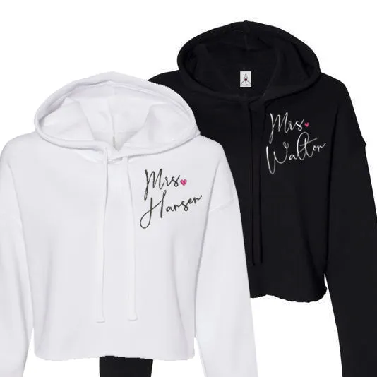 Personalized Camila Crop Hoodie