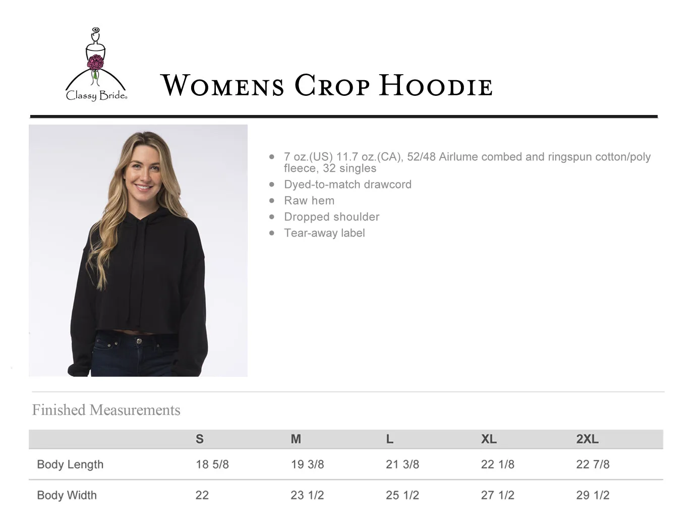 Personalized Camila Crop Hoodie