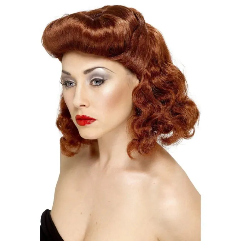 Pin Up Girl Wig, Auburn