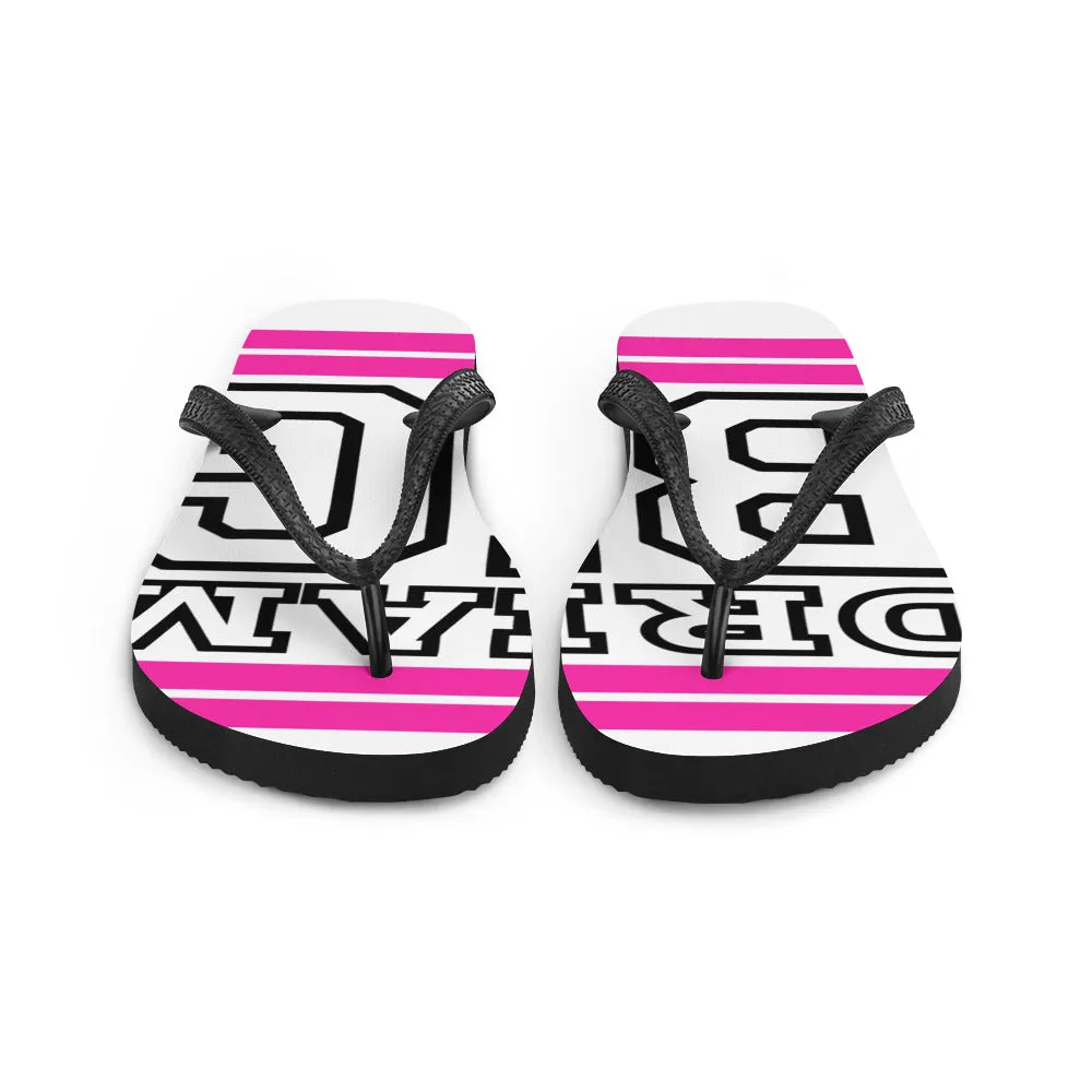 Pink and Black Dream Big Flip-Flops