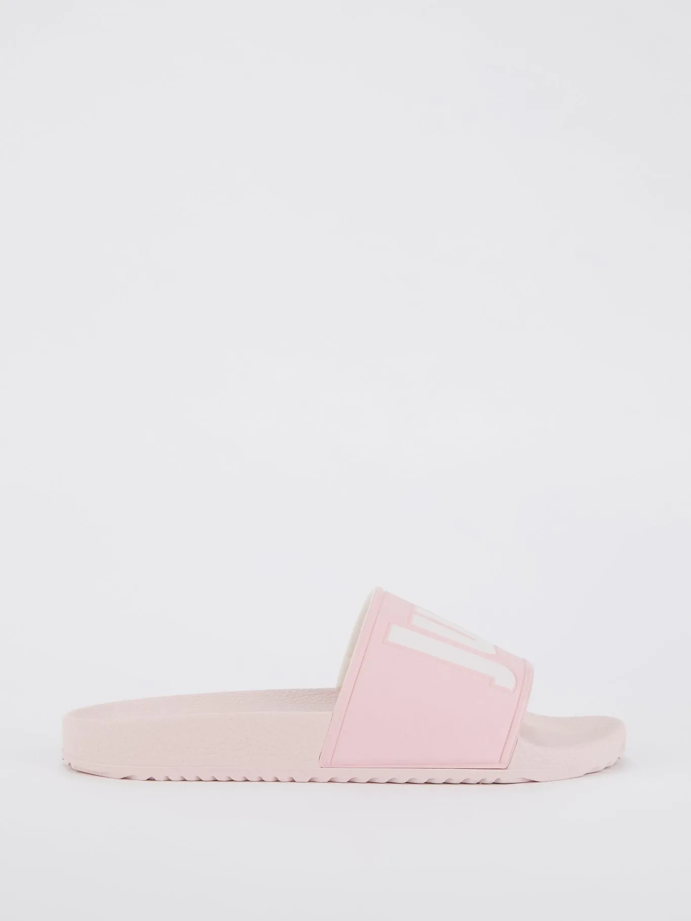 Pink Logo Strap Top Slippers