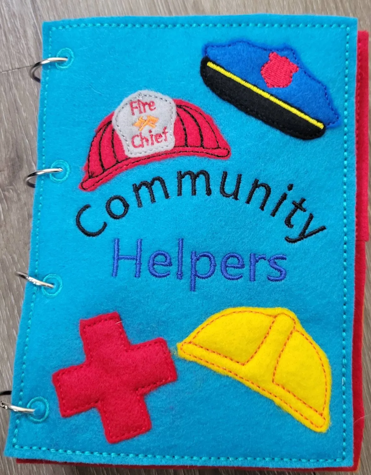 Quiet Book Toddler - Community Helpers -  Occupations- mix and match - interactive flip book - educational - gift for children -   learning