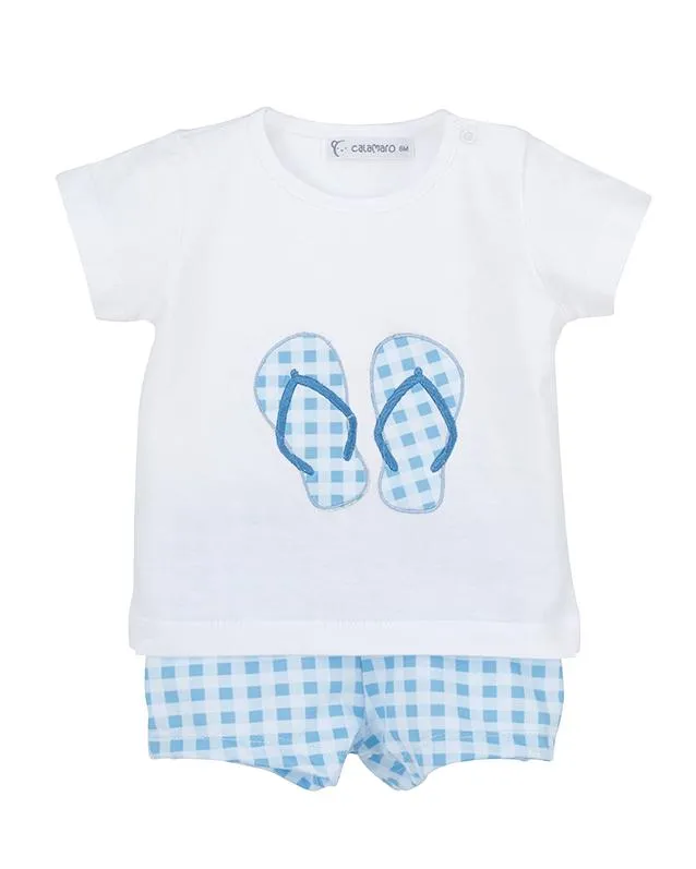 "Dylan" Blue Gingham Swimwear