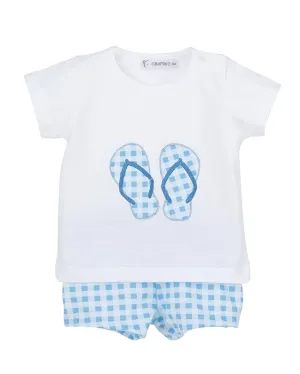 "Dylan" Blue Gingham Swimwear