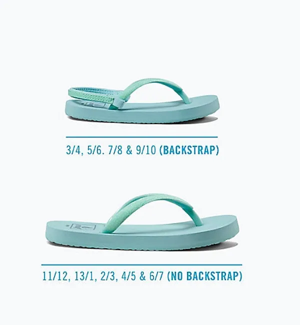 Reef Girls Little Stargazer Flip Flops - Teal