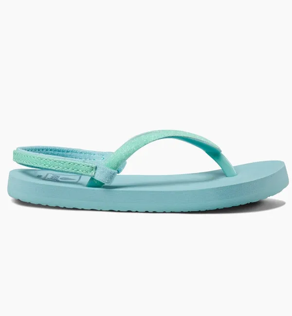 Reef Girls Little Stargazer Flip Flops - Teal