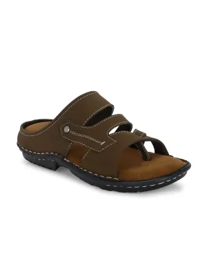 Refined Espresso Leather Slip-On Sandals