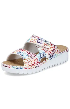 Rieker Slip On Sandal in Multicolour