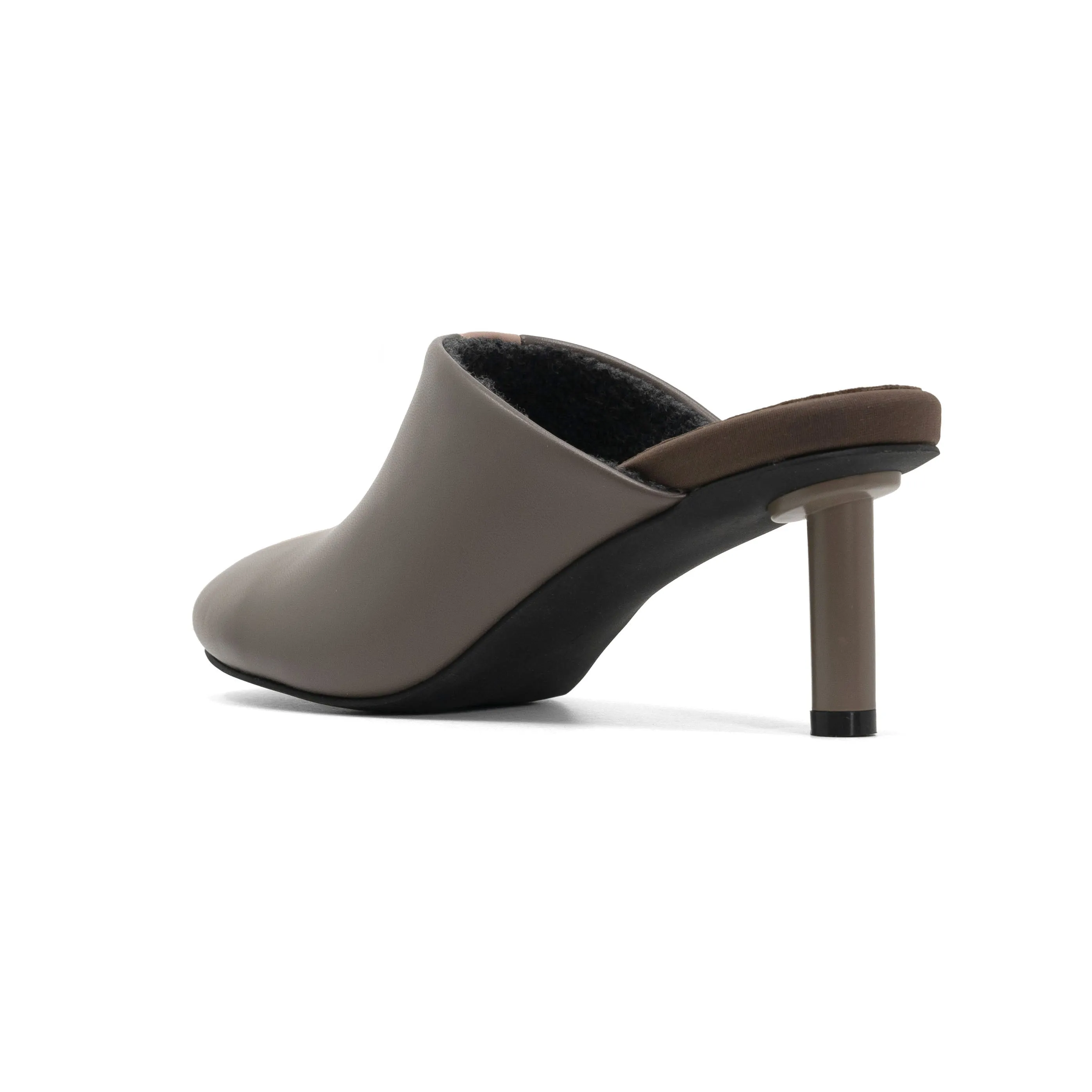 ROAM ROUNDHOUSE STRIPE TAUPE & BLUSH VEGAN LEATHER HEELS