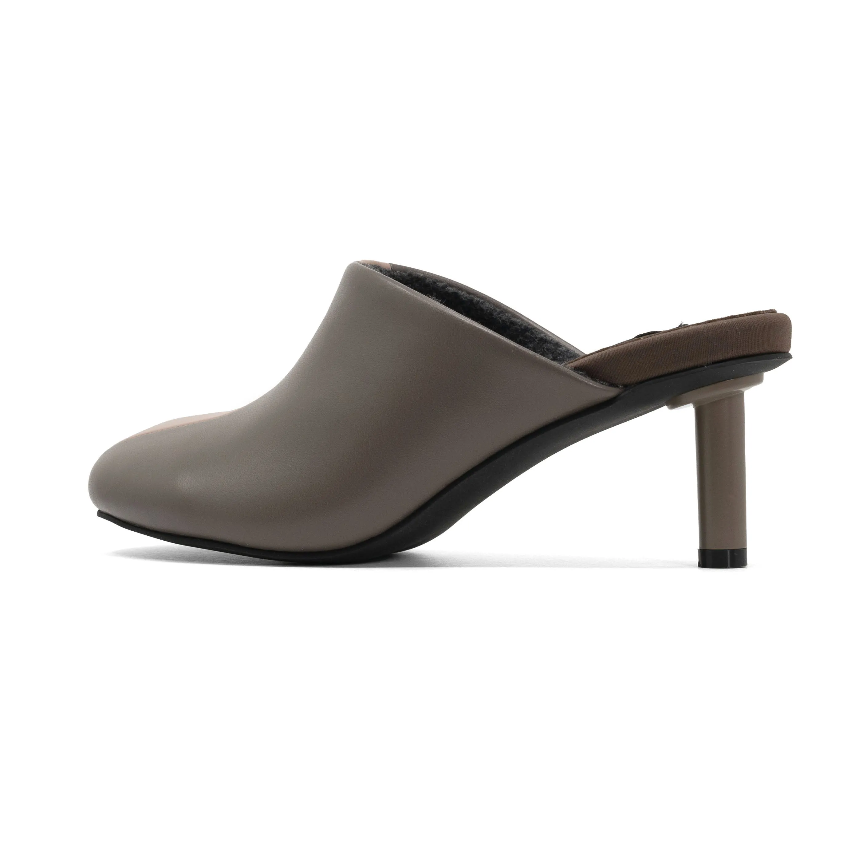 ROAM ROUNDHOUSE STRIPE TAUPE & BLUSH VEGAN LEATHER HEELS