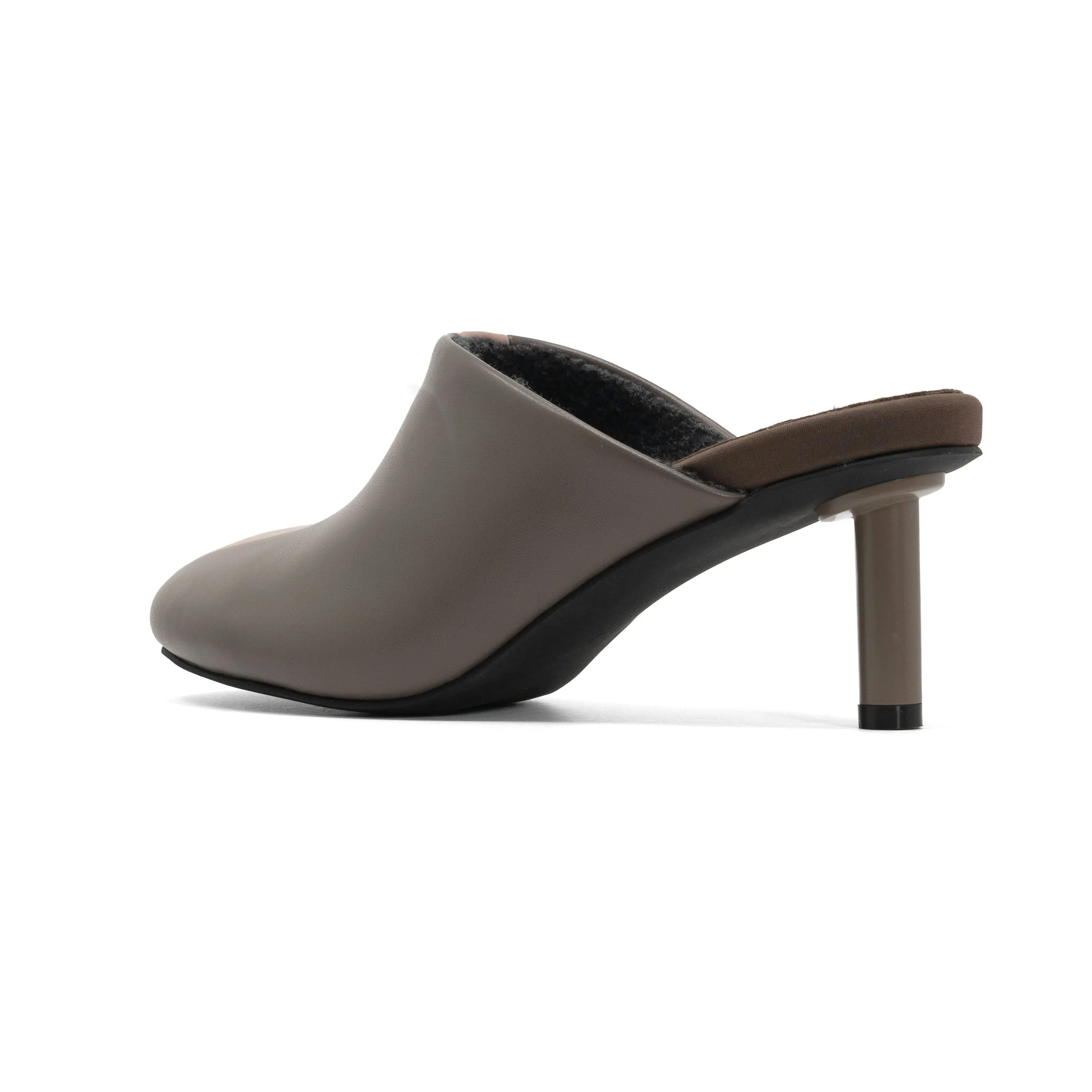 ROAM ROUNDHOUSE STRIPE TAUPE & BLUSH VEGAN LEATHER HEELS