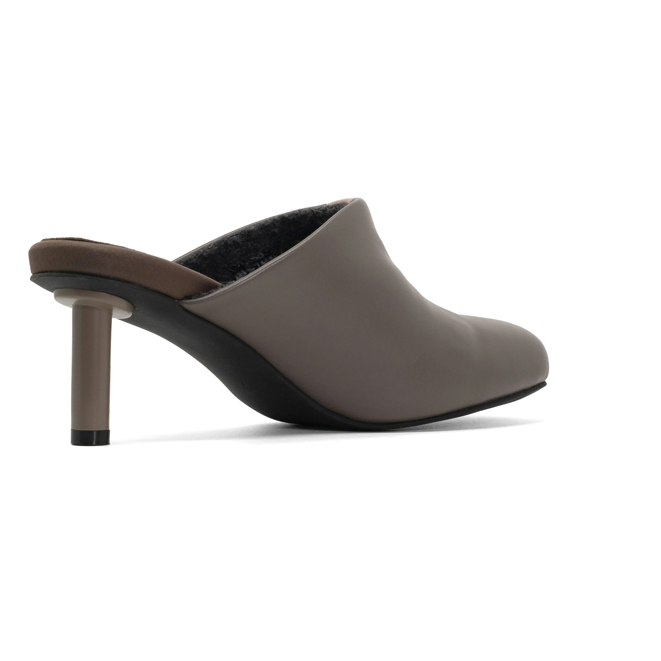 ROAM ROUNDHOUSE STRIPE TAUPE & BLUSH VEGAN LEATHER HEELS