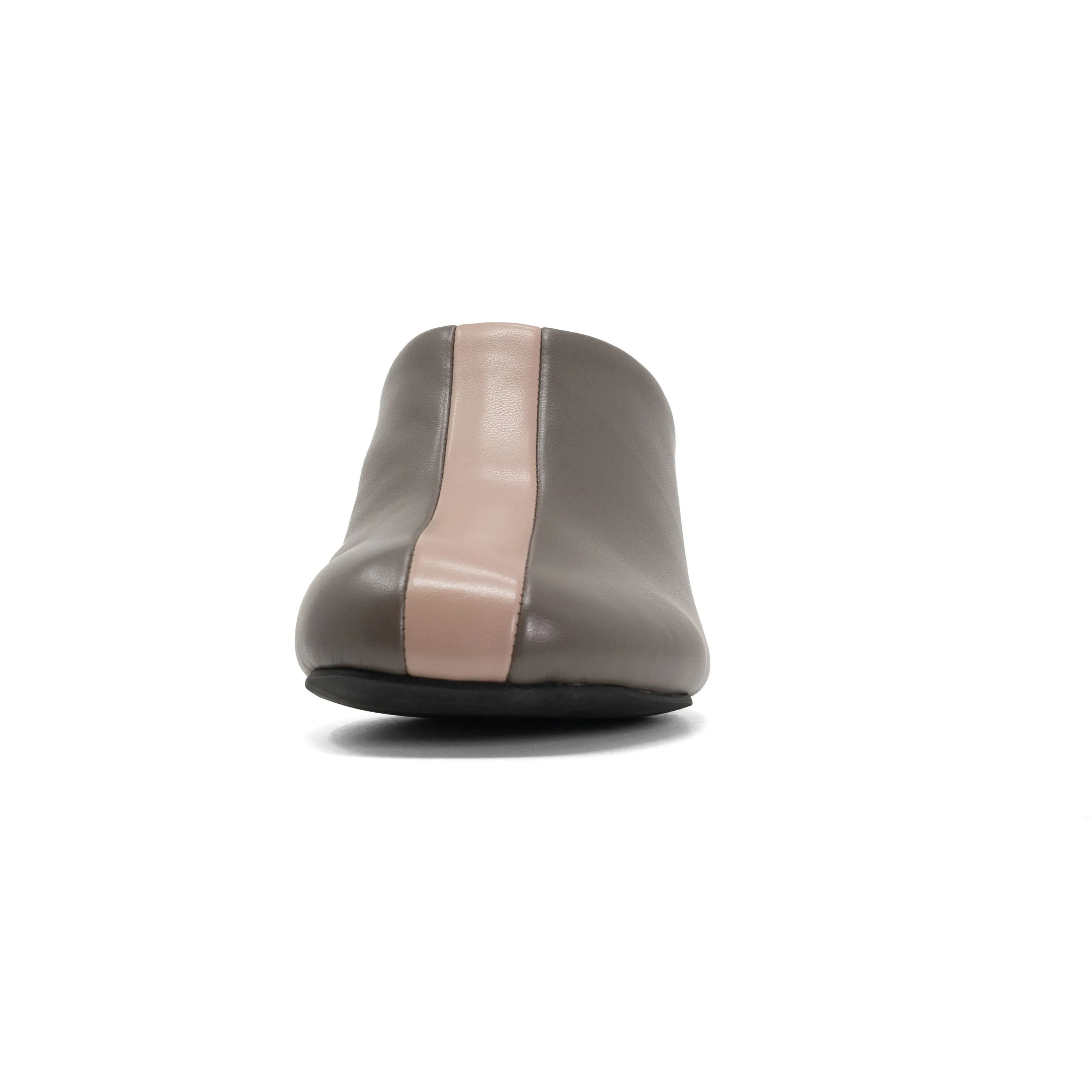 ROAM ROUNDHOUSE STRIPE TAUPE & BLUSH VEGAN LEATHER HEELS