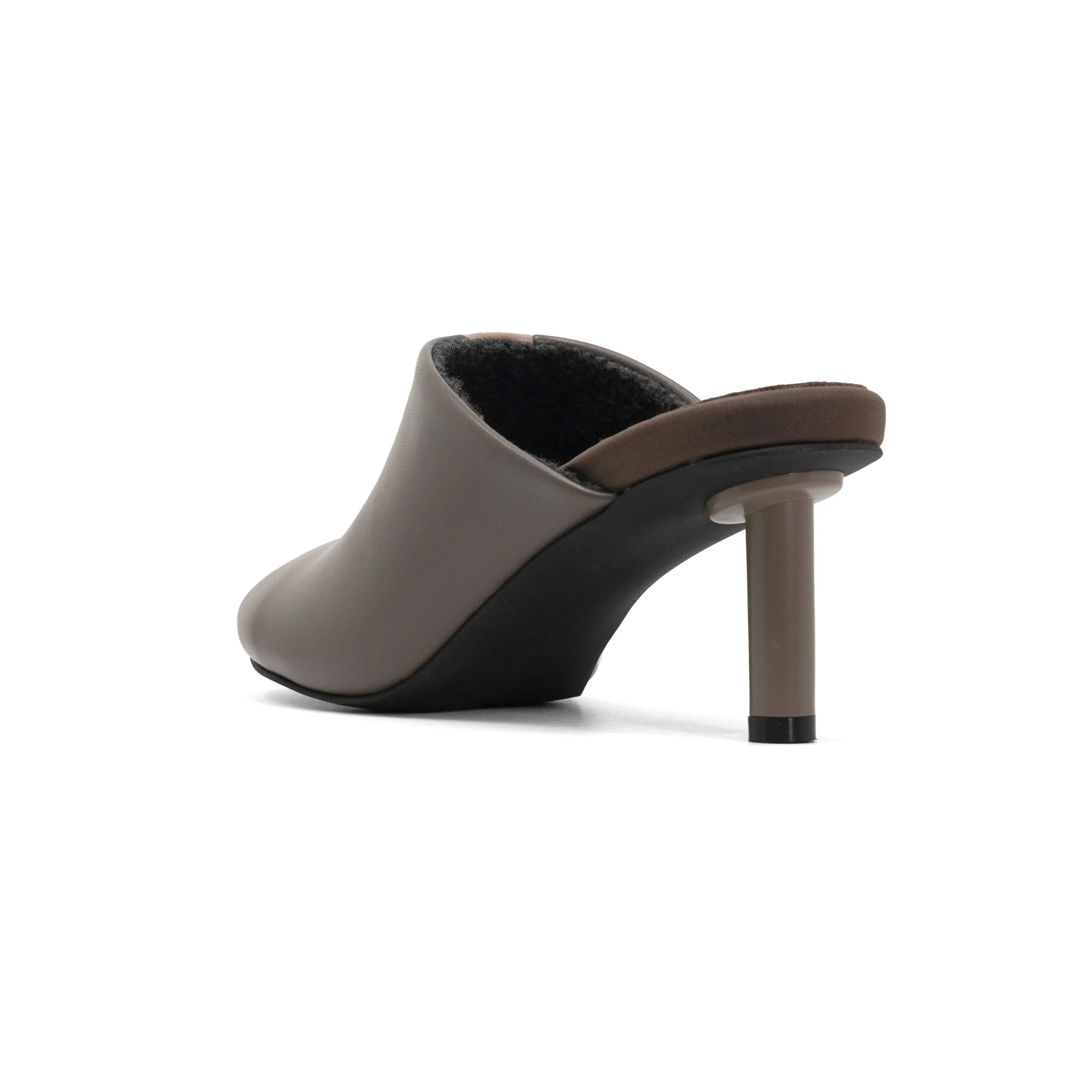 ROAM ROUNDHOUSE STRIPE TAUPE & BLUSH VEGAN LEATHER HEELS