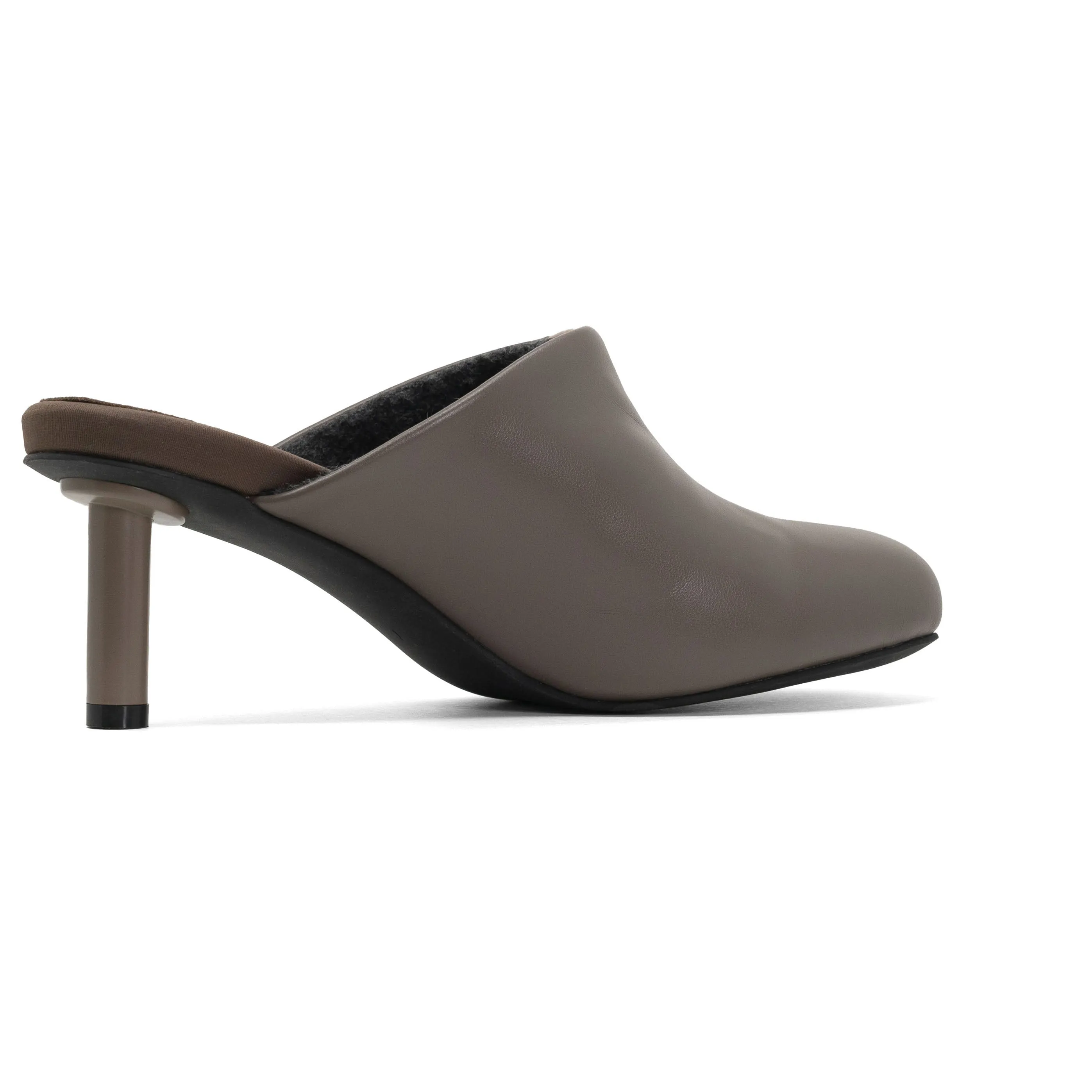 ROAM ROUNDHOUSE STRIPE TAUPE & BLUSH VEGAN LEATHER HEELS