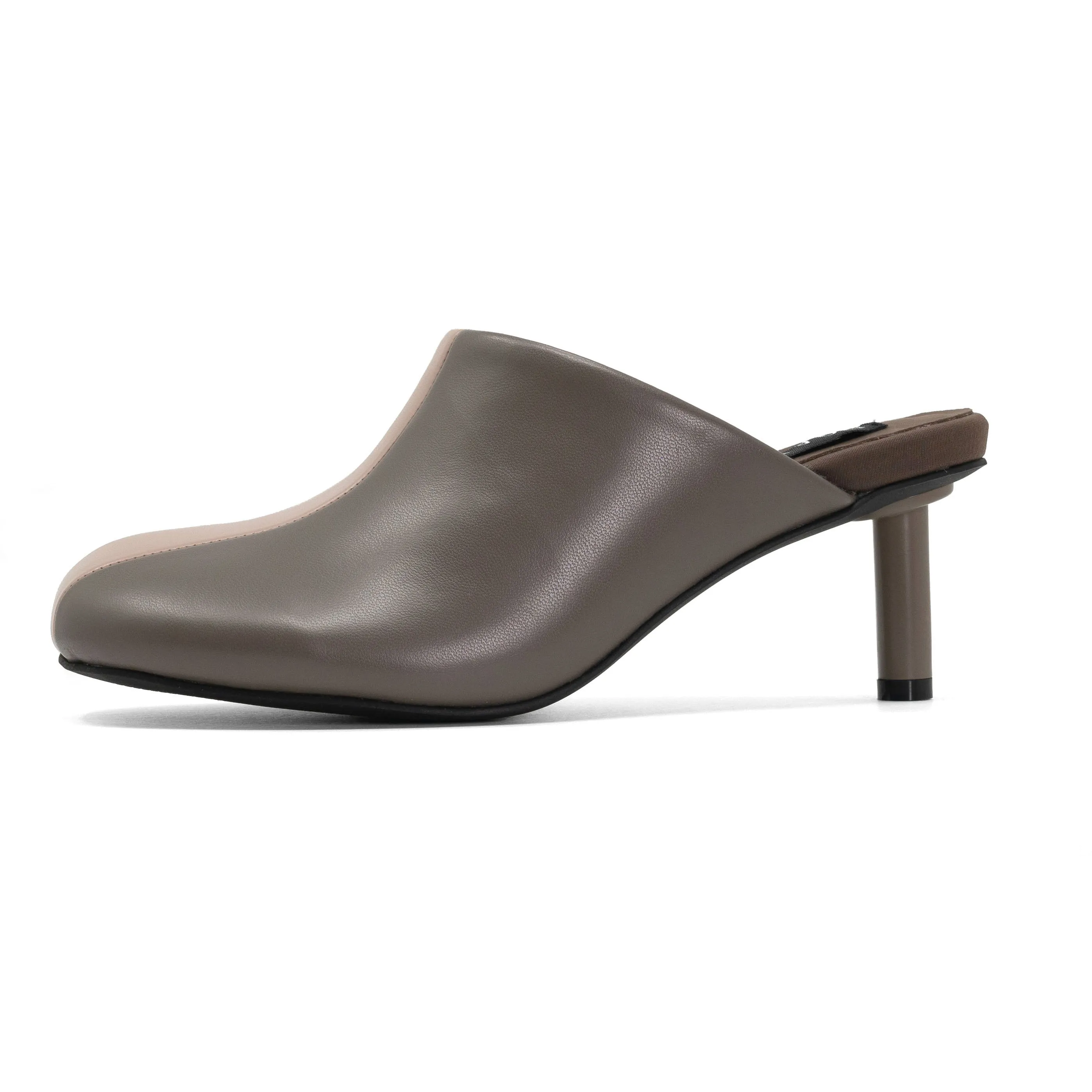 ROAM ROUNDHOUSE STRIPE TAUPE & BLUSH VEGAN LEATHER HEELS