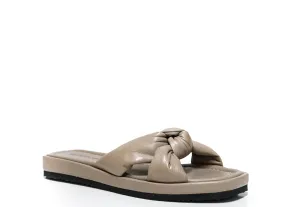 Roberto Serpentini Women's Mink Leather Knot Flats Sandals 30021 40% OFF