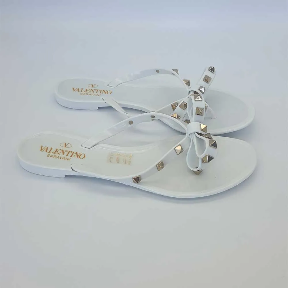 Rockstud Jelly Thong Slides