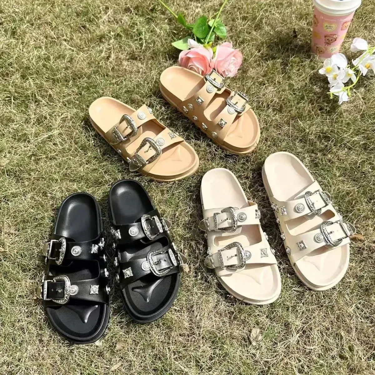 'Rosamund' Flat Open Toe Sandals