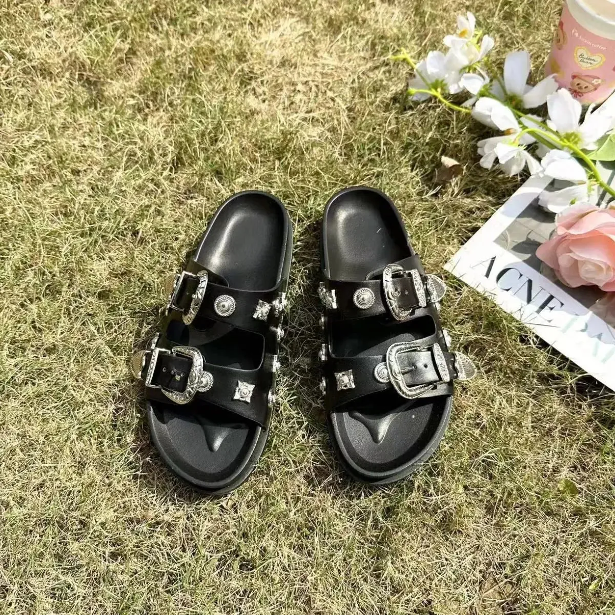 'Rosamund' Flat Open Toe Sandals