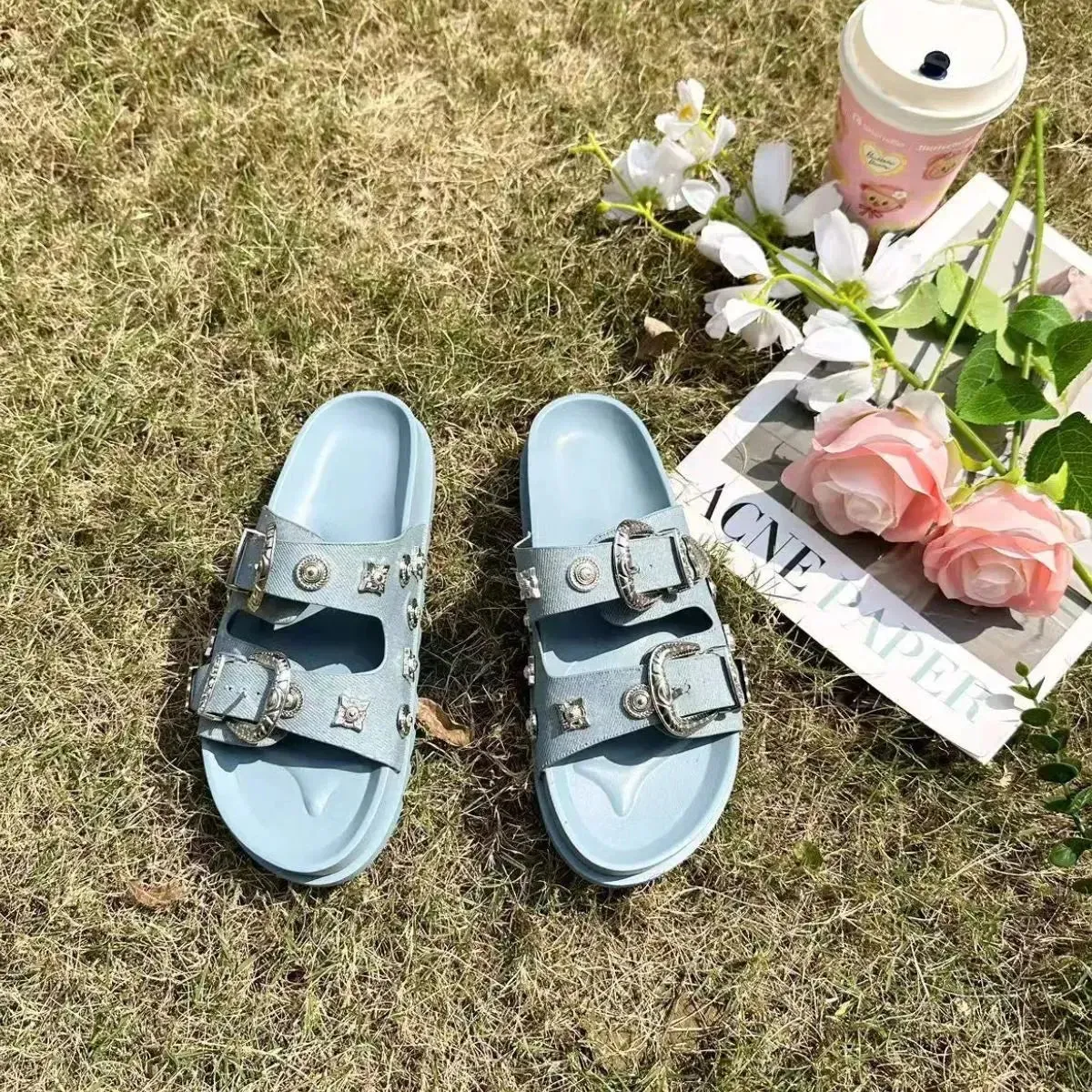 'Rosamund' Flat Open Toe Sandals
