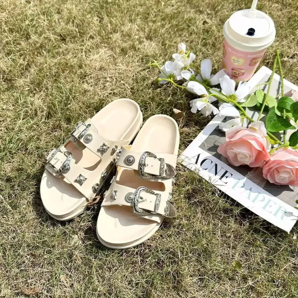 'Rosamund' Flat Open Toe Sandals