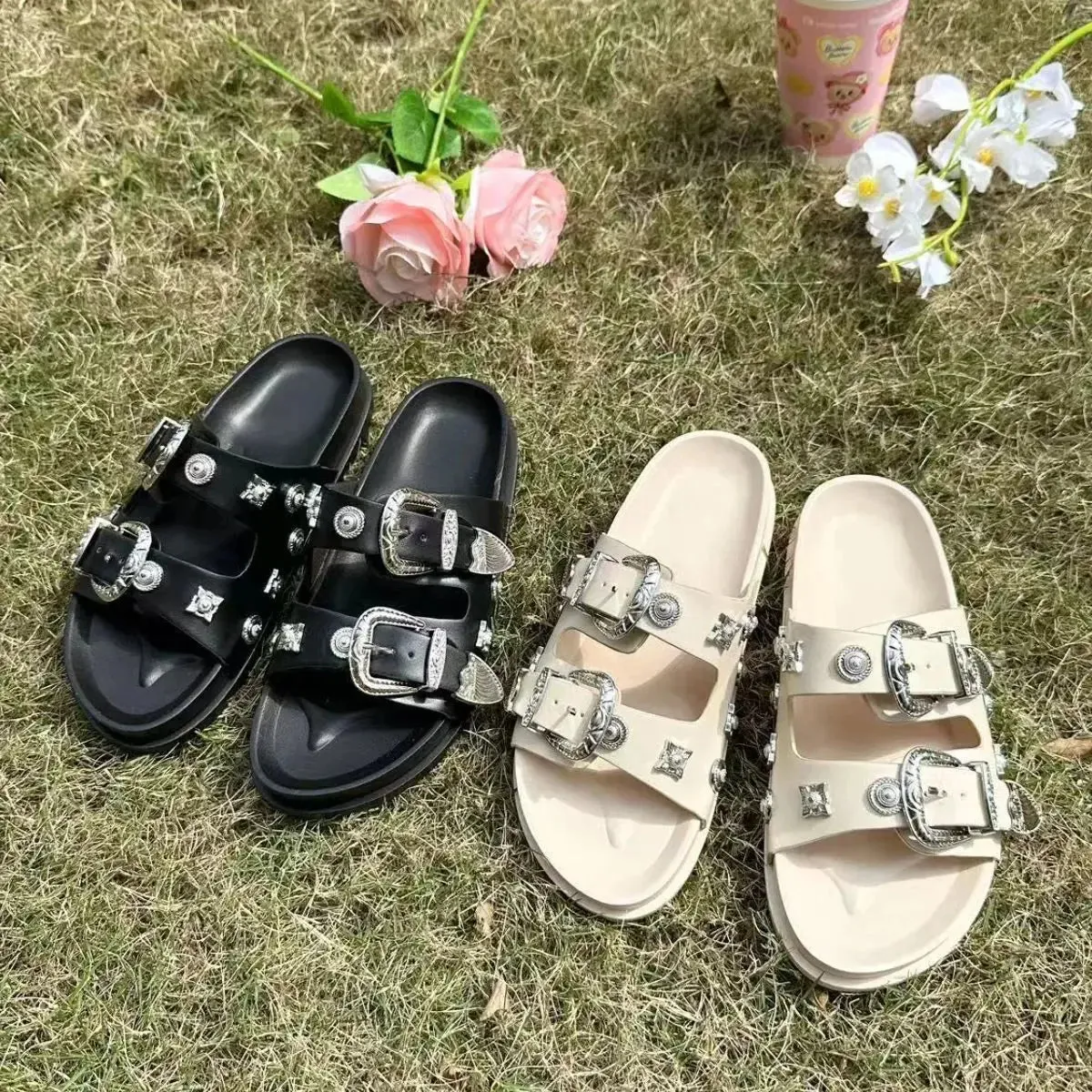 'Rosamund' Flat Open Toe Sandals