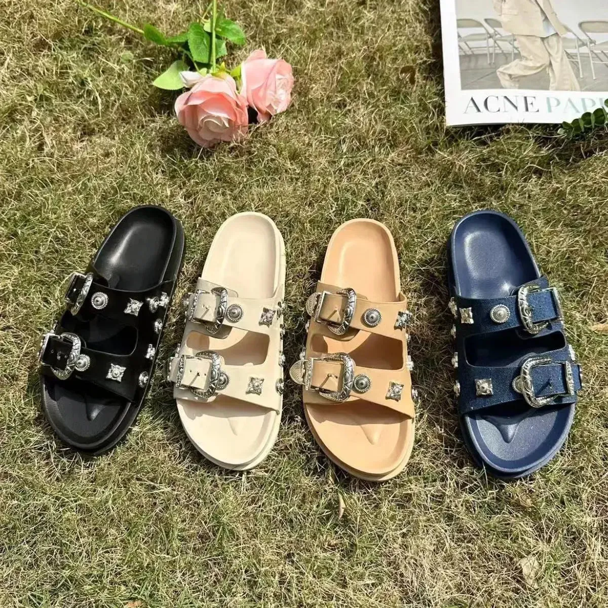 'Rosamund' Flat Open Toe Sandals