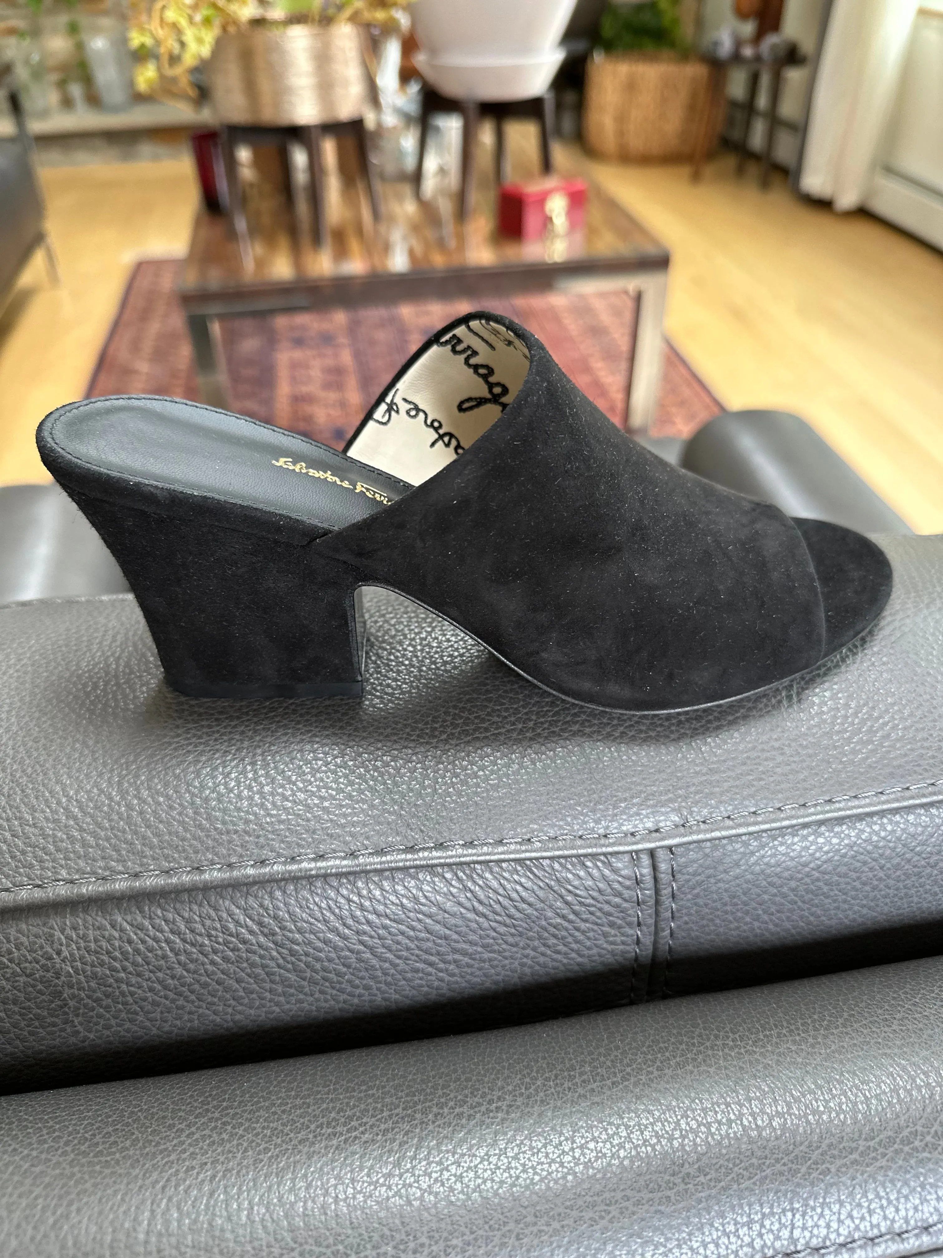 Salvatore Ferragamo Sophie Suede Sandals