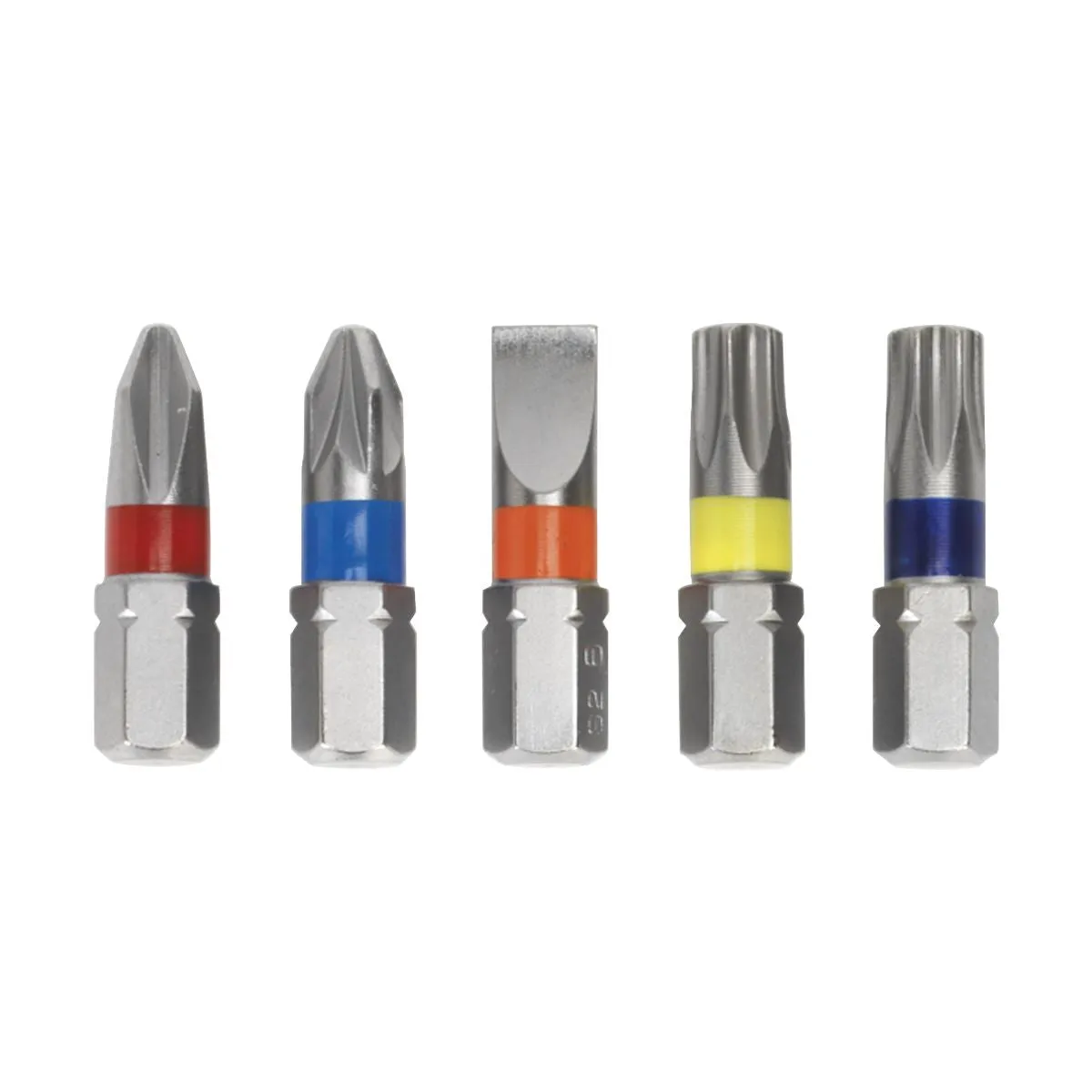 Sealey Power Tool Screwdriver Bit Set 15 Piece Colour Coded S2 Steel