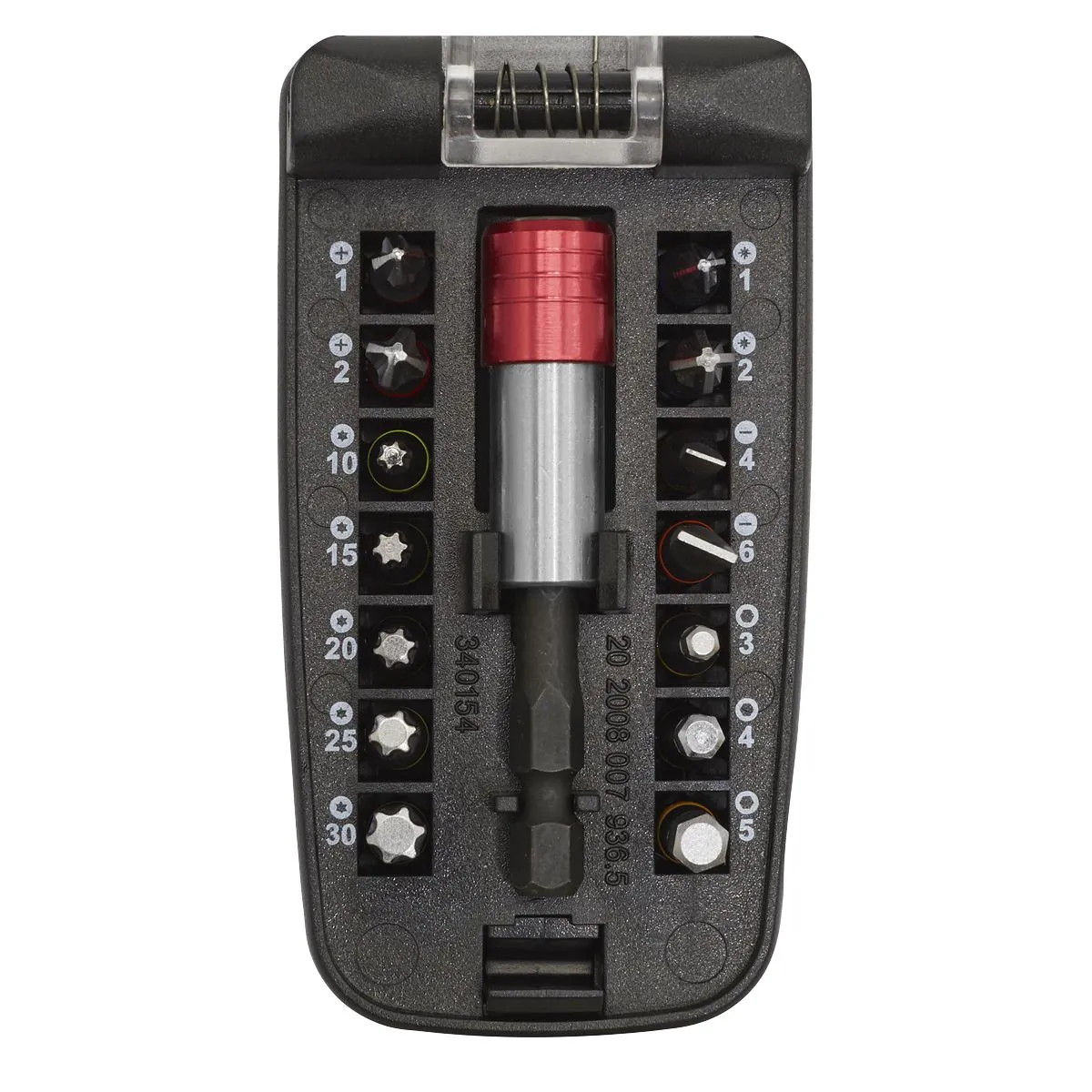 Sealey Power Tool Screwdriver Bit Set 15 Piece Colour Coded S2 Steel
